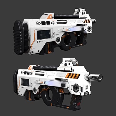 Futuristic Blaster Gun 3D model image 1 