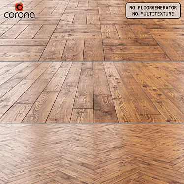 Versatile Floor Laminate with 3 Layout Options 3D model image 1 