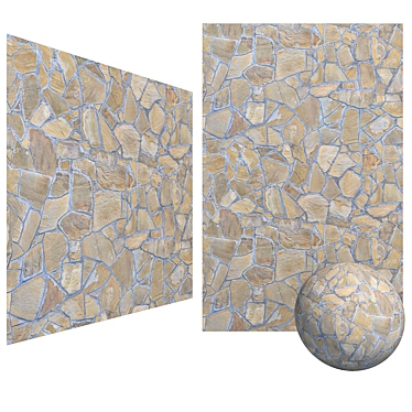 Cobblestone Travertine Sandstone Tileable Textures 3D model image 1 