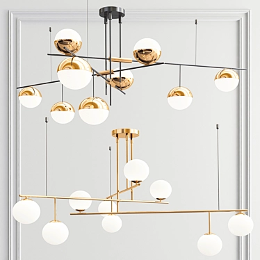 Modernize your space with Technum Led Chandelier 3D model image 1 