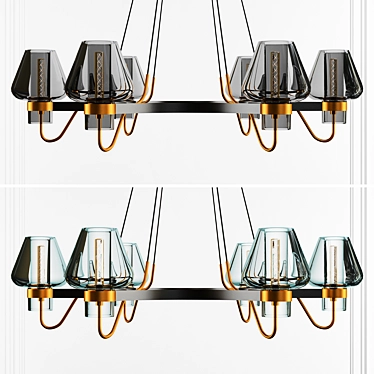 Modern Loft Queen Chandelier 3D model image 1 