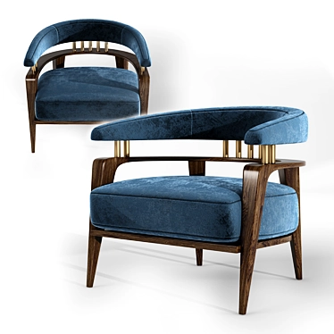 Elegant Upholstered Chair: Rozzoni 3D model image 1 