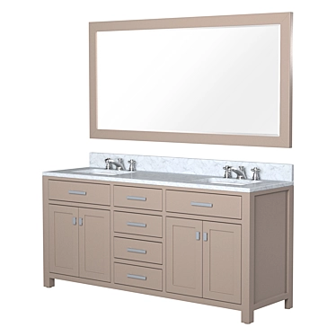 Modern Bathroom Vanity Set 3D model image 1 