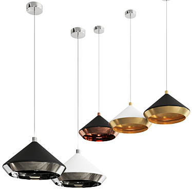 Shear XL Pendant Lamp by Bert Frank: Sleek Design, 6 Color Options 3D model image 1 