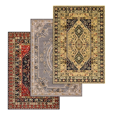 Luxury Carpets Set: High-Quality Textures for Close-up and Distance Shots 3D model image 1 
