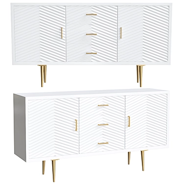 Modern Fandango Sideboard with Stylish Design 3D model image 1 