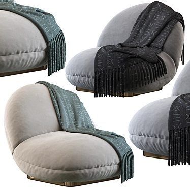 Pacha Lounge Chair: Stylish Comfort 3D model image 1 