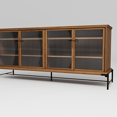 Dowry II Walnut Bookcase 3D model image 1 