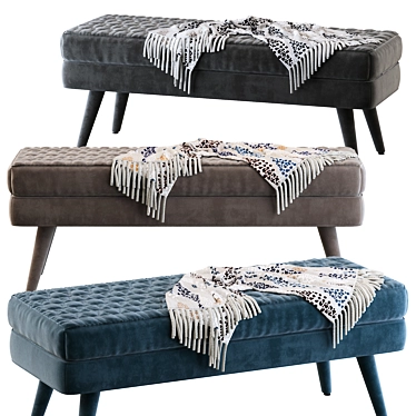 Versatile Bench Seat: Stylish & Spacious 3D model image 1 