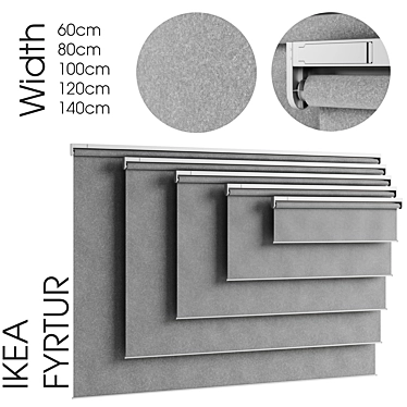 IKEA FYRTUR Block-Out Roller Blind 3D model image 1 