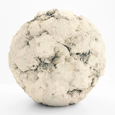Pure White PBR Rock: VRay Material 3D model image 1 