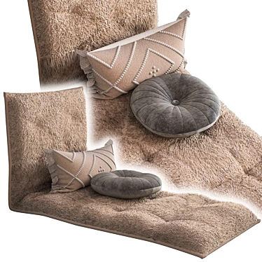 Cozy Comfort Convertible Pillow 3D model image 1 