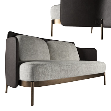 Stylish Minotti Sofa Tape 3D model image 1 