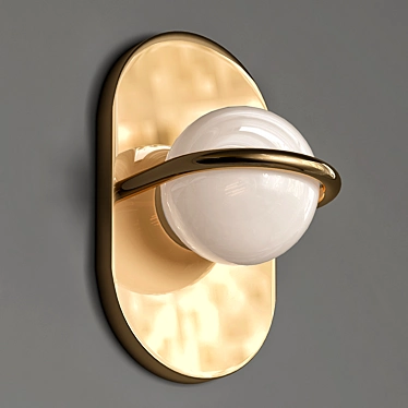 Golden Ball Wall Sconces 3D model image 1 