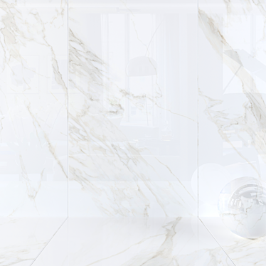 Golden Muse Marble Wall Tiles 3D model image 1 
