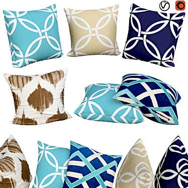 Elegant Sofa Pillows | No. 043 3D model image 1 