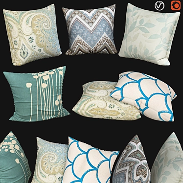 Cozy Home Essentials: Decorative Pillows 3D model image 1 