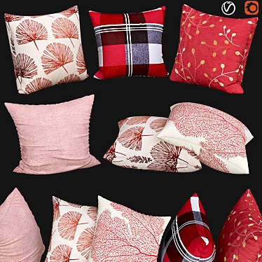 Elegant Pillows for Stylish Sofas 3D model image 1 