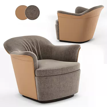 Elegant Mathilde Armchair: Luxurious Comfort 3D model image 1 