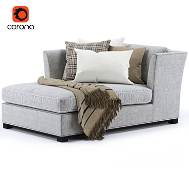 Cordian Compact Sofa: Stylish and Space-Saving 3D model image 1 