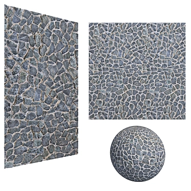 Cobblestone Wall: 8K High Res Textures 3D model image 1 