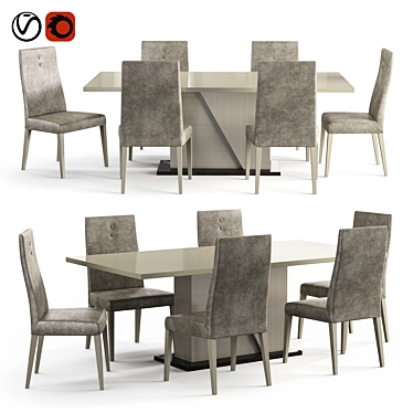 Modern Alf DaFre Mont Blanc Dining Set 3D model image 1 