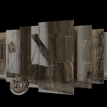 Marble Opera Brown Set: Museum-Quality Elegance 3D model image 1 