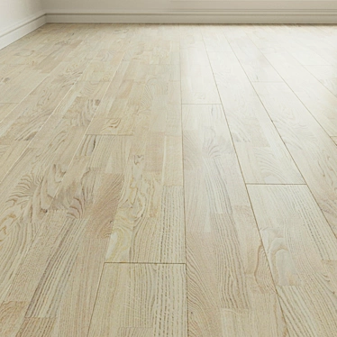 Robust White Oak Laminate Parquet 3D model image 1 