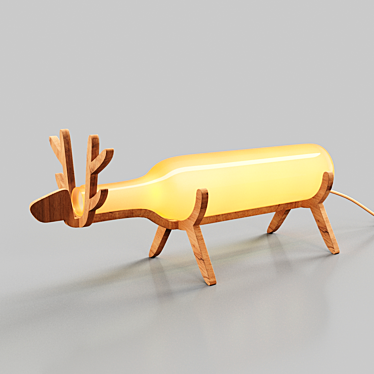 Graceful Deer Table Lamp 3D model image 1 