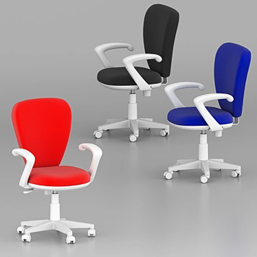 Kids Bureaucrat Chair with Wheels 3D model image 1 