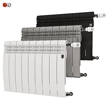 BILINER Bimetal Radiator: Sleek & Efficient 3D model image 1 