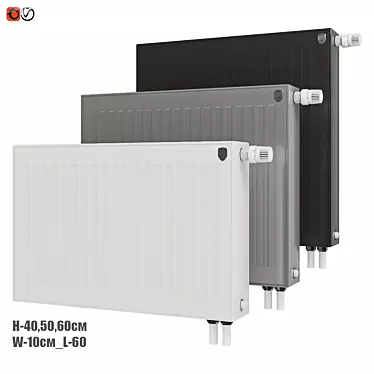 Royal Thermo Ventil Compact 60: Efficient Panel Radiators 3D model image 1 