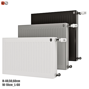 Royal Thermo Compact 60: Sleek Panel Radiators 3D model image 1 