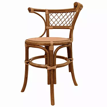 Natural Rattan Chair 3D model image 1 
