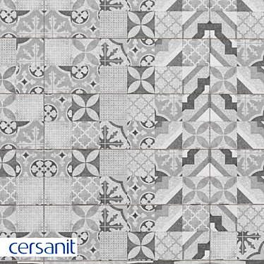 Cersanit Terrazzo Gray Tile - Modern and Stylish 3D model image 1 