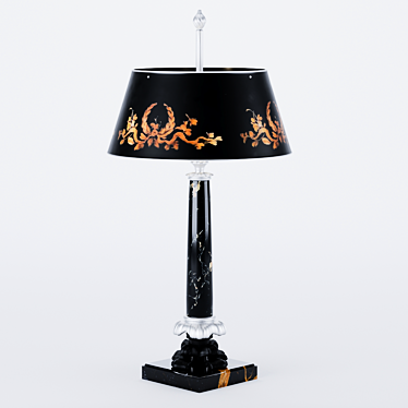 Vintage Brass Table Lamp 3D model image 1 