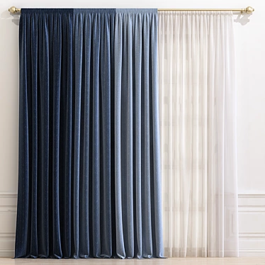 Elegant Curtain 685 3D model image 1 