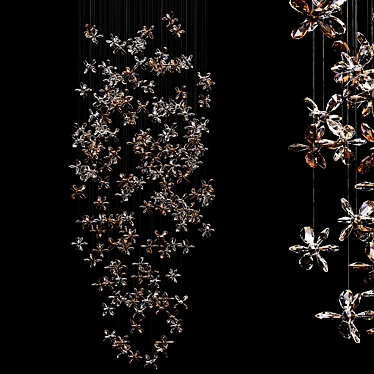 Crystal Blossom Chandelier 3D model image 1 