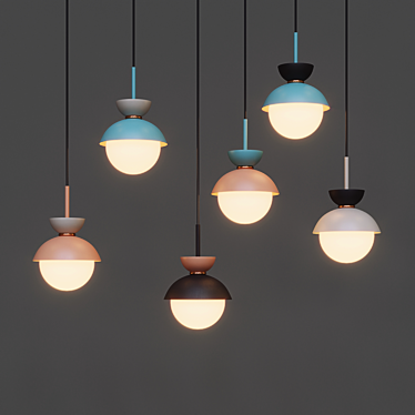 Scandinavian Pendant Lamp by Lampatron: Pompon Style 3D model image 1 