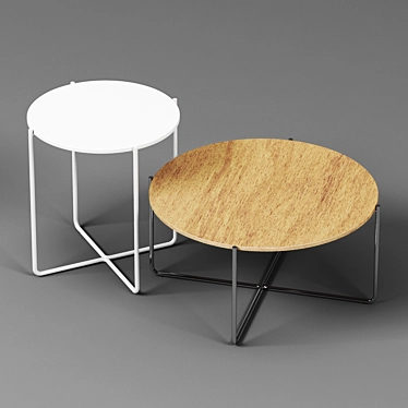 Modern Milani Round Coffee Table 3D model image 1 