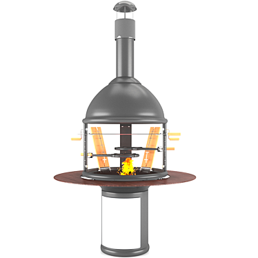 LappiGril: The Ultimate Multi-Purpose Outdoor Grill 3D model image 1 