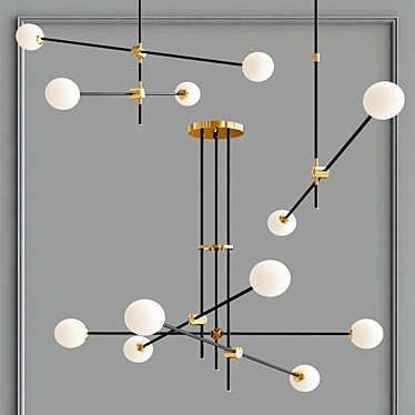  Modern Metal Pendant Light Collection 3D model image 1 