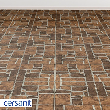 Woodland Brown Porcelain Tile 3D model image 1 