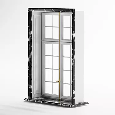 English Classic Window - Elegant and Timeless 3D model image 1 