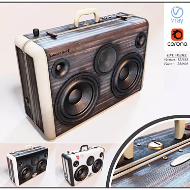 Compact Wireless Speaker with Stunning Sound 3D model image 1 