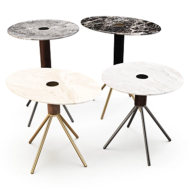 Porada Jelly Marmo: Stylish Side Tables 3D model image 1 