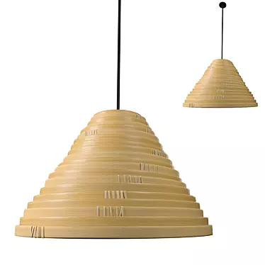 ILSBU Bamboo Pendant Lampshade 3D model image 1 