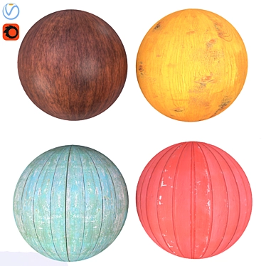 Wooden Material Pack 3D model image 1 