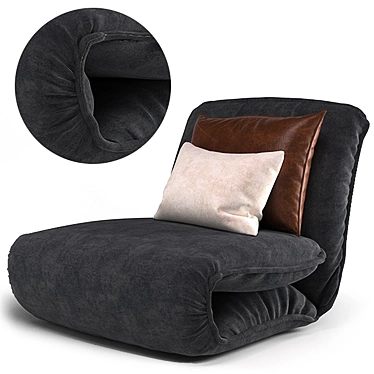 Velvet Lounge Armchair: Versatile and Luxurious 3D model image 1 