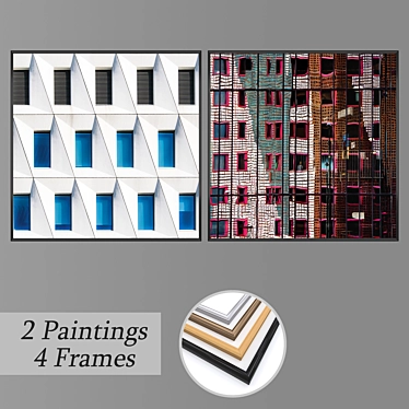 Artistic Wall Painting Set 3D model image 1 